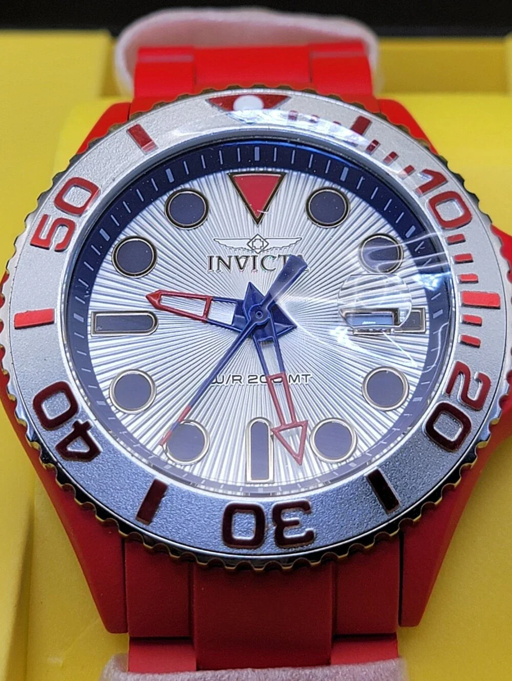 Invicta Grand Diver Playa Men's Watch - 46mm Aqua Hydro Plating Red Steel 49482